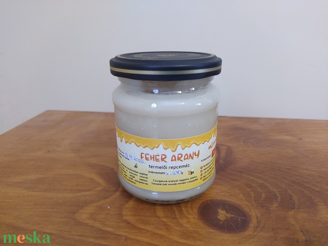 Fehér arany - termelői repceméz - kristályos és krémesített - élelmiszer - méz & propolisz - Meska.hu