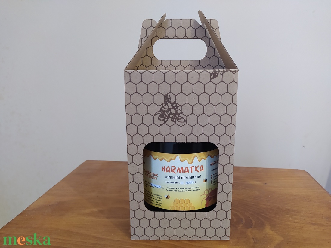 1 kg repceméz / 1 kg akácméz / 1 kg napraforgóméz / 1 kg édesköményméz / 1 kg mézharmat méhsejtmintás díszcsomagolásban - élelmiszer - méz & propolisz - Meska.hu