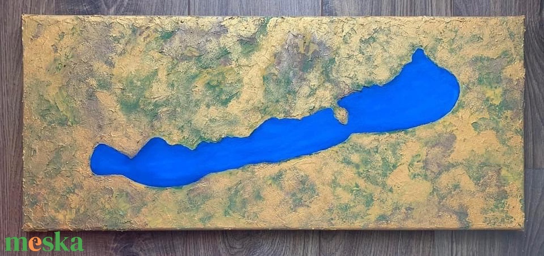 Balaton c. struktúr festmény - művészet - festmény - akril - Meska.hu