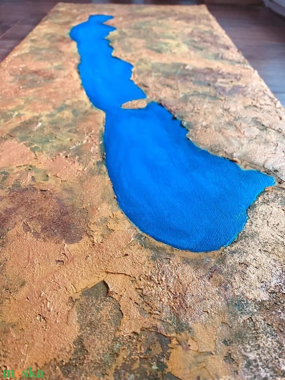 Balaton c. struktúr festmény - művészet - festmény - akril - Meska.hu