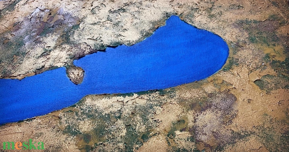 Balaton c. struktúr festmény - művészet - festmény - akril - Meska.hu
