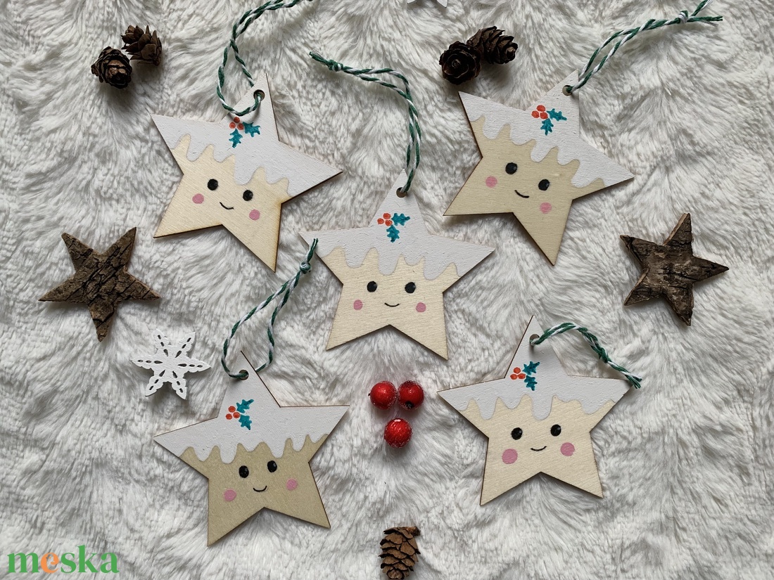 Csillag karácsonyfadísz - karácsony - karácsonyi lakásdekoráció - karácsonyfadíszek - Meska.hu