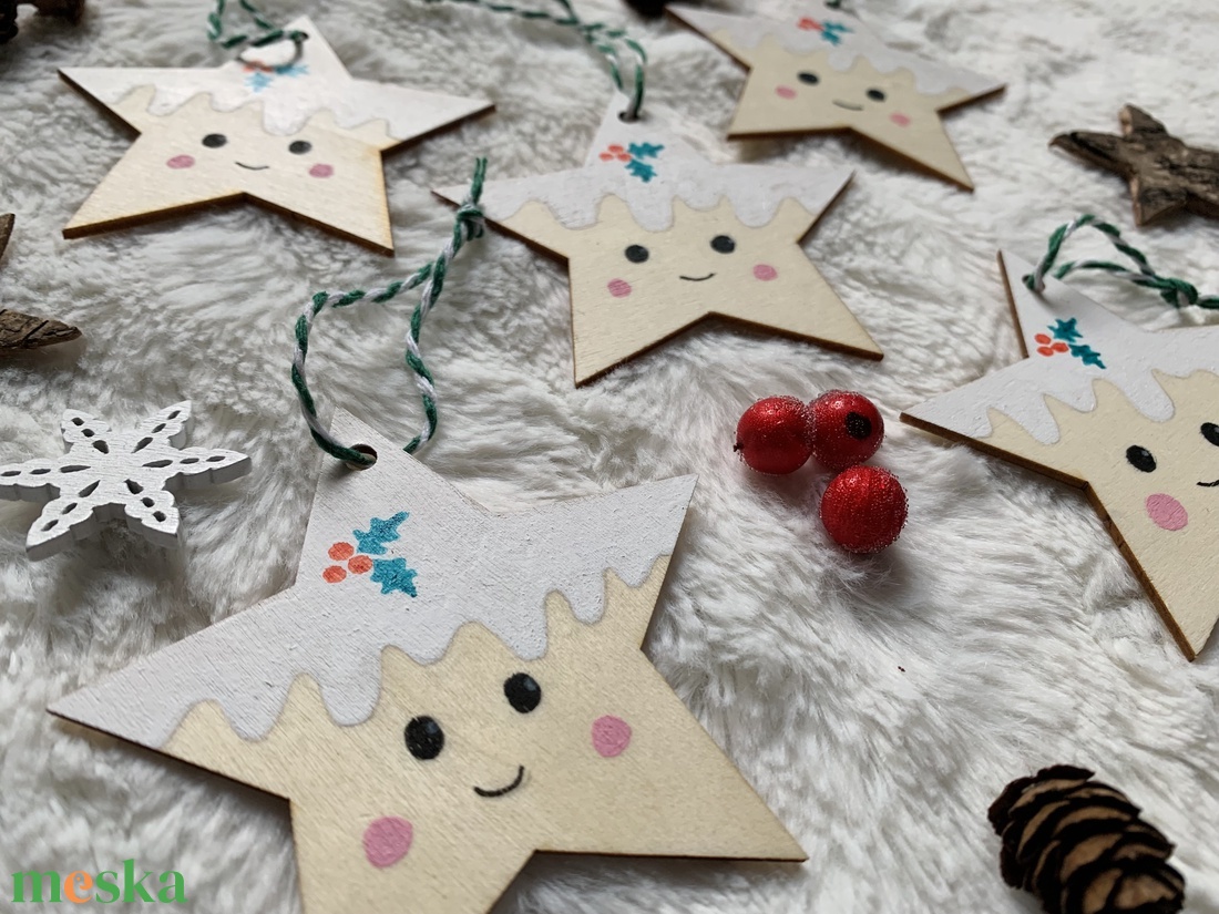 Csillag karácsonyfadísz - karácsony - karácsonyi lakásdekoráció - karácsonyfadíszek - Meska.hu