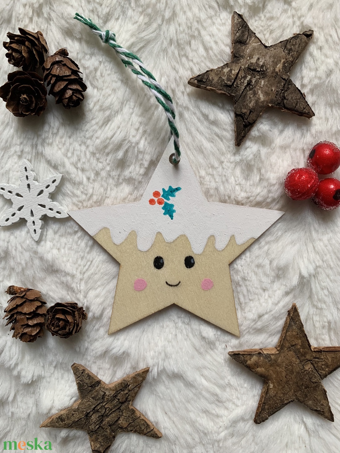 Csillag karácsonyfadísz - karácsony - karácsonyi lakásdekoráció - karácsonyfadíszek - Meska.hu