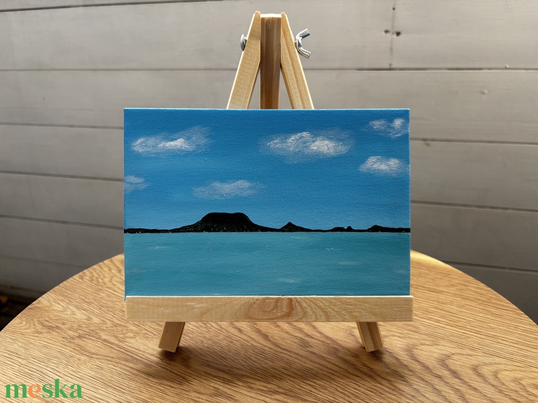 Badacsony, Csillagok alatt akril festmények - művészet - festmény - akril - Meska.hu