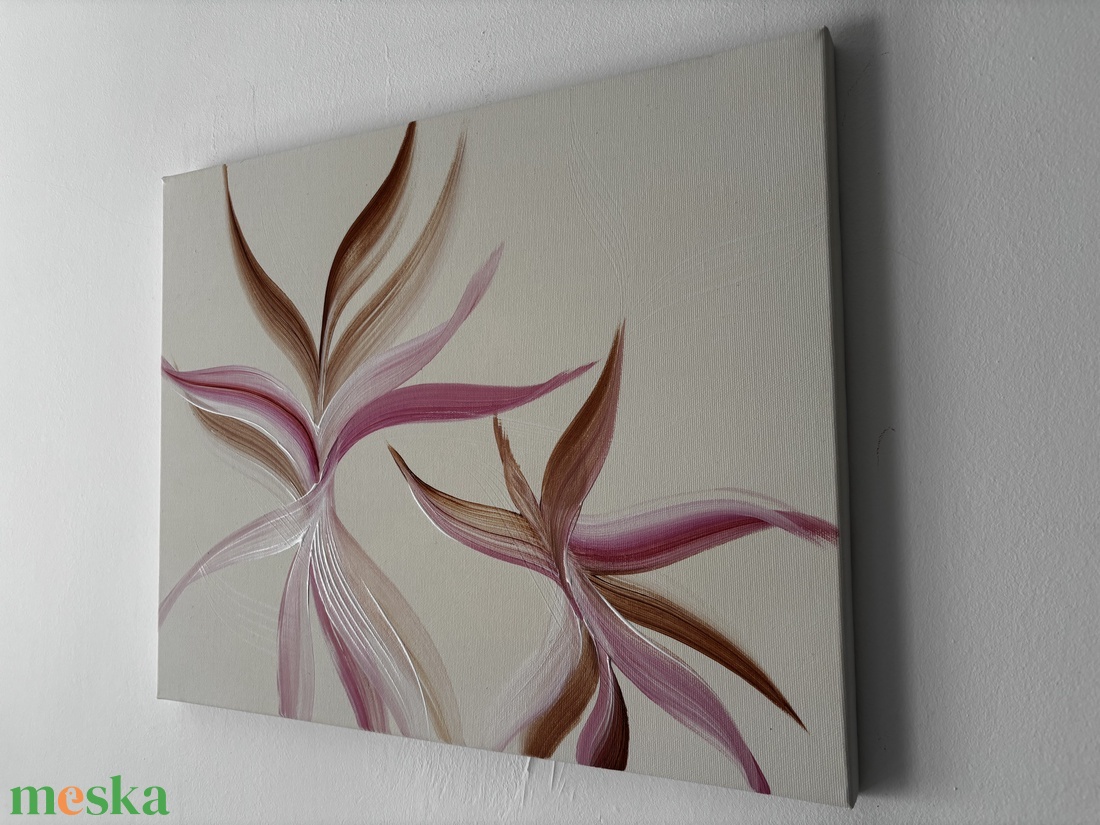 Modern, botanikai stílusú festmény - művészet - festmény - akril - Meska.hu
