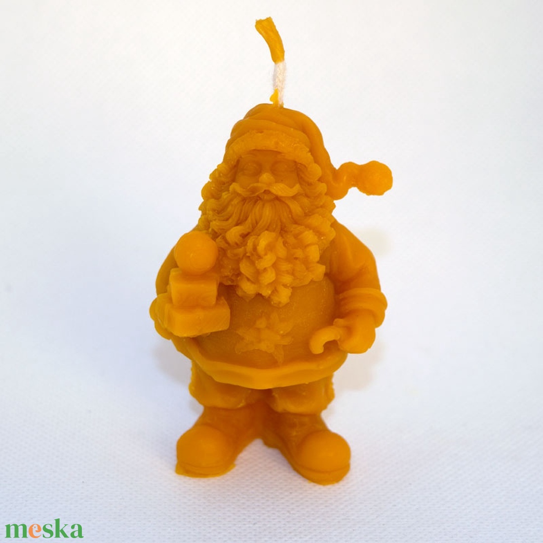 Mikulás méhviasz gyertya - karácsony - karácsonyi lakásdekoráció - karácsonyi illatgyertya, mécses - Meska.hu