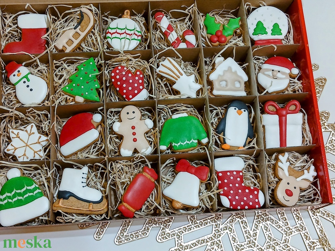 Mézeskalács adventi naptár - karácsony - karácsonyi lakásdekoráció - ünnepi asztaldekoráció - Meska.hu