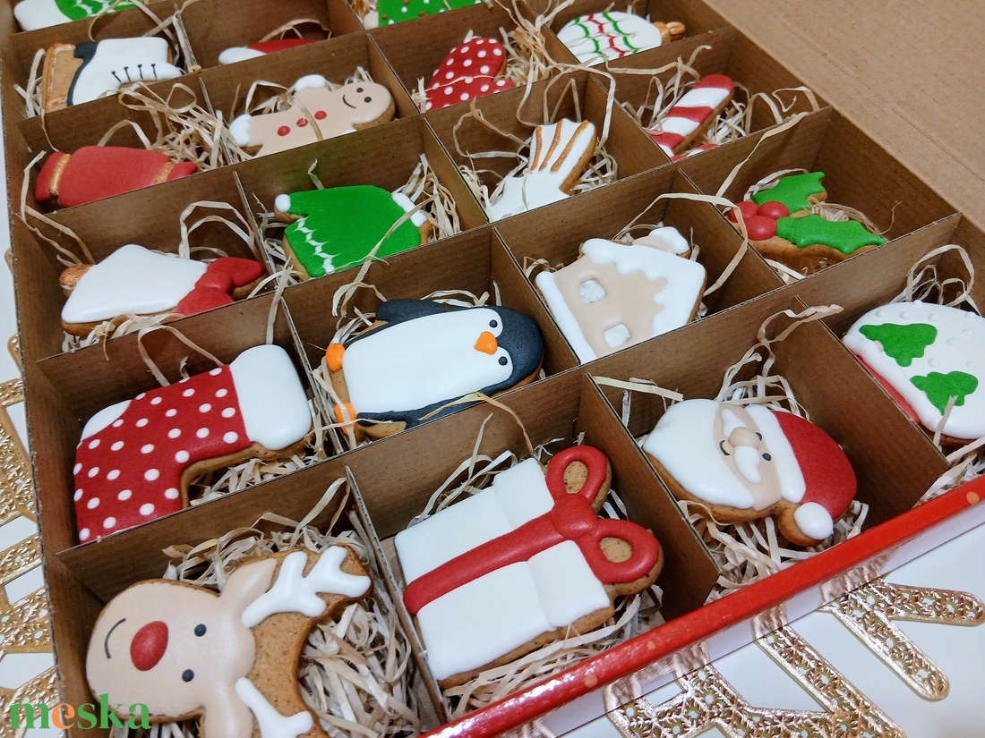 Mézeskalács adventi naptár - karácsony - karácsonyi lakásdekoráció - ünnepi asztaldekoráció - Meska.hu