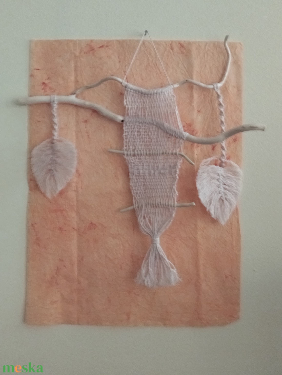 Makramé szövés kombó kézműves termék - otthon & életmód - dekoráció - fali és függő dekoráció - falra akasztható dekor - Meska.hu