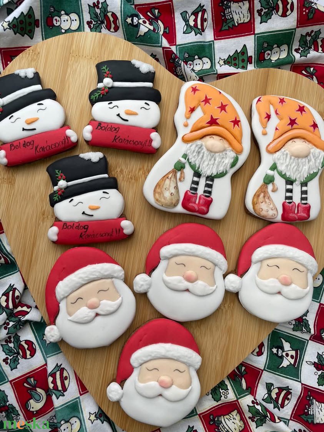 Karácsonyi mézeskalács szett - otthon & életmód - dekoráció - dísztárgy - Meska.hu