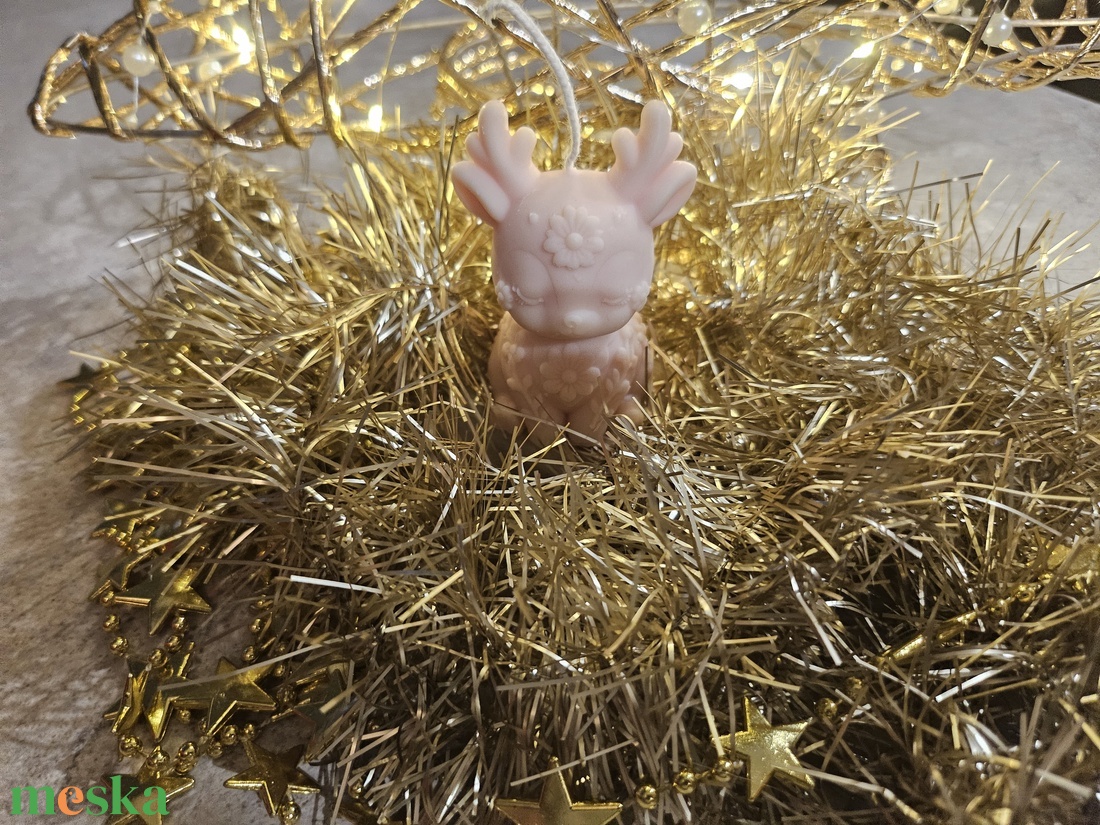 100% szójaviasz rénszarvas gyertya - karácsony - adventi díszek - adventi gyertyadíszek és koszorúdíszek - Meska.hu