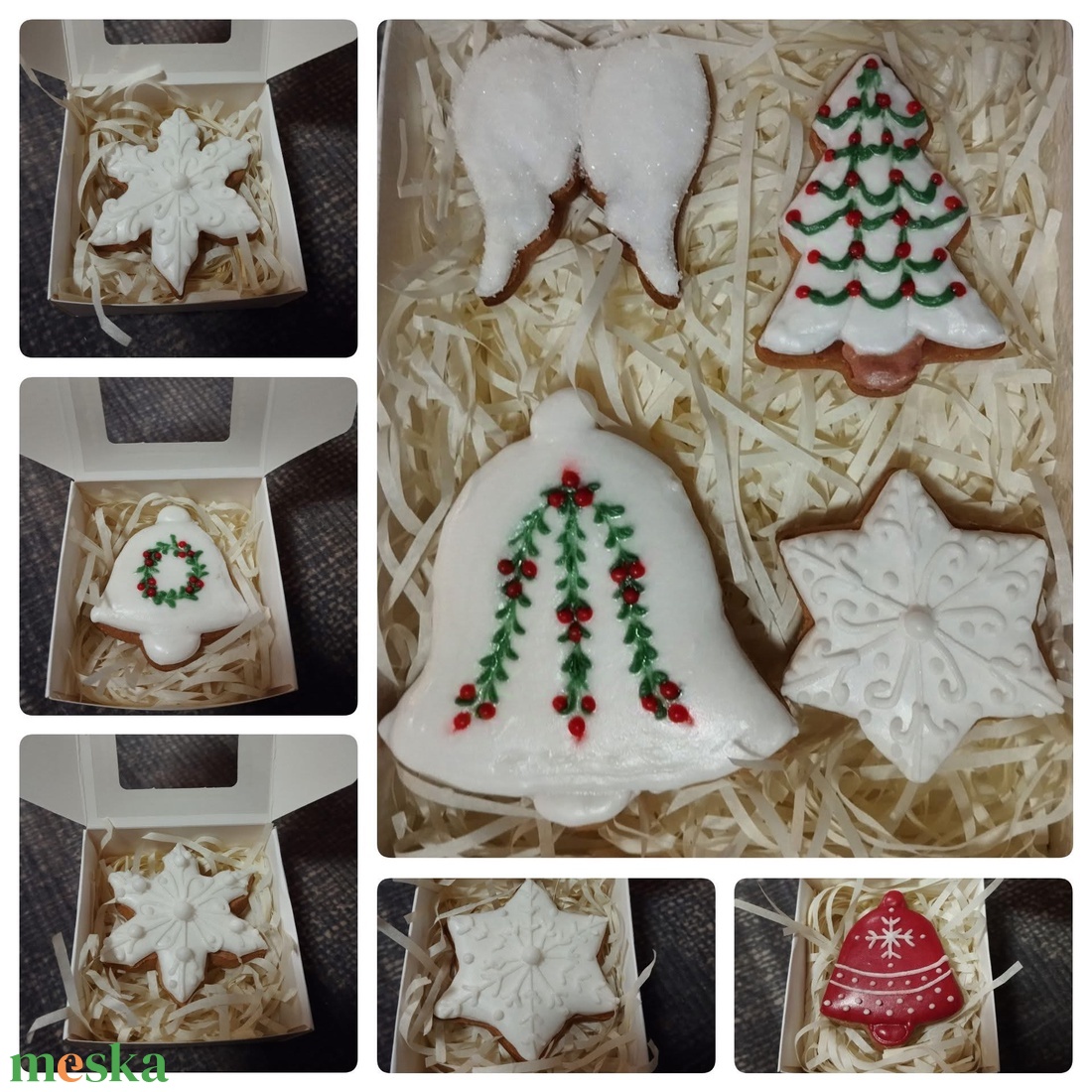 Színes karácsonyi mézeskalács - karácsony - karácsonyi sütés-főzés - Meska.hu