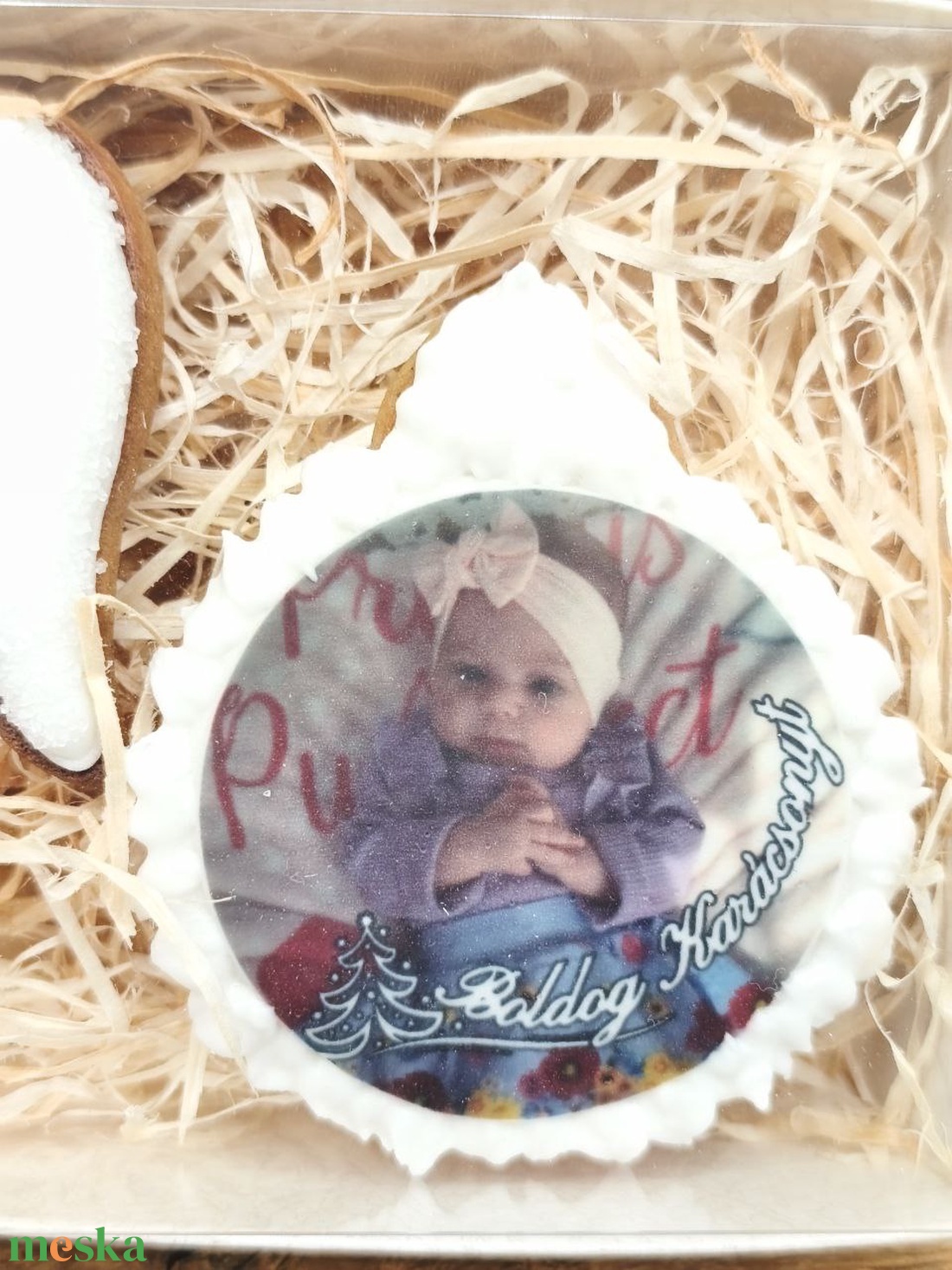 Egyedi fényképes mézeskalács - karácsony - karácsonyi ajándékozás - karácsonyi képeslap, üdvözlőlap, ajándékkísérő - Meska.hu
