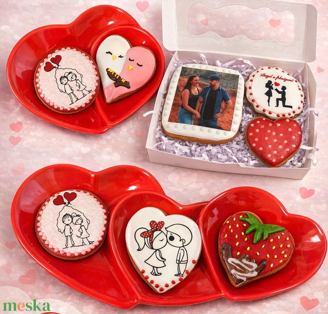 Valentin mézeskalács - élelmiszer - édesség - mézeskalács - Meska.hu