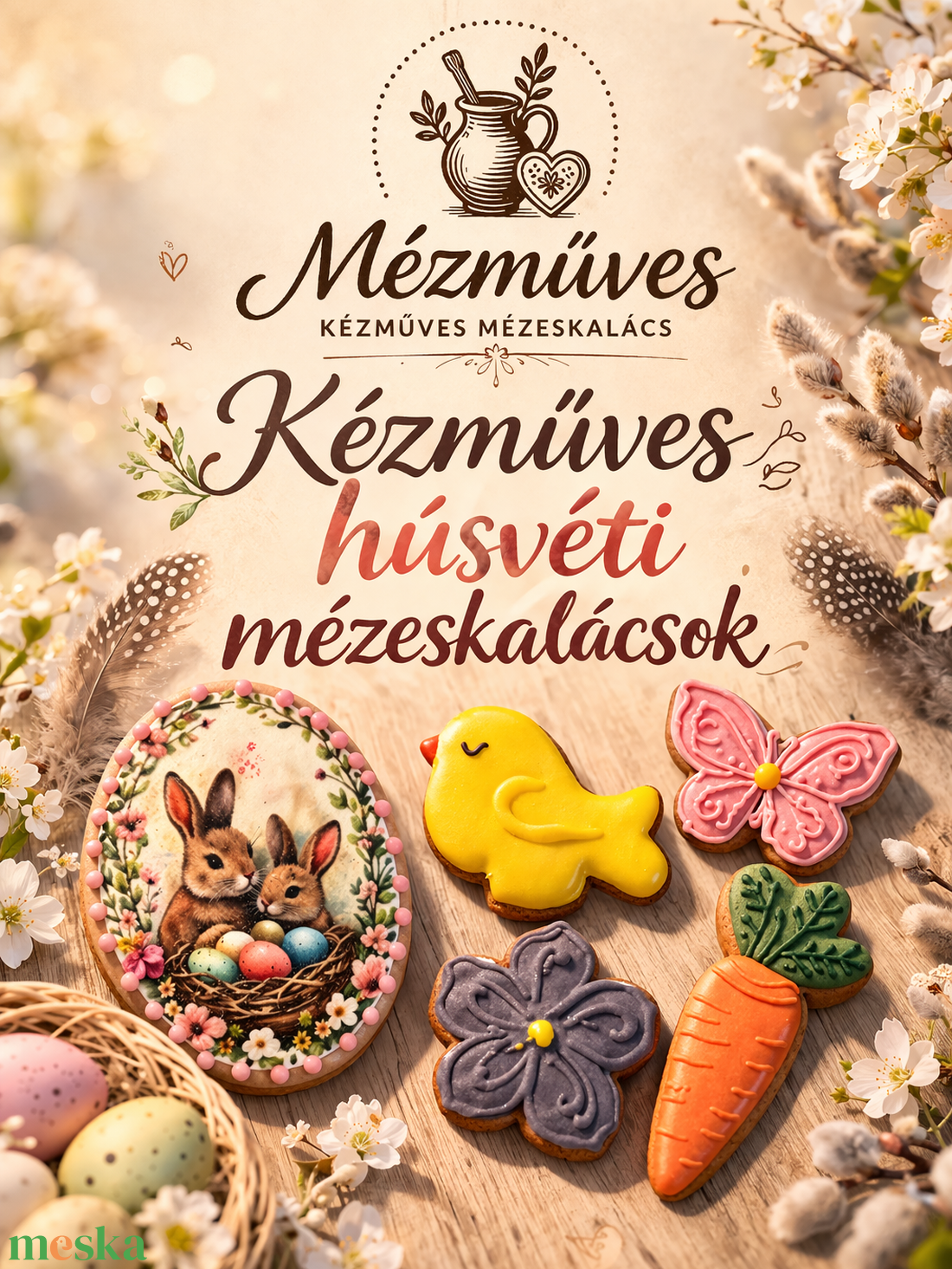Kézműves húsvéti mézeskalács - élelmiszer - édesség - mézeskalács - Meska.hu