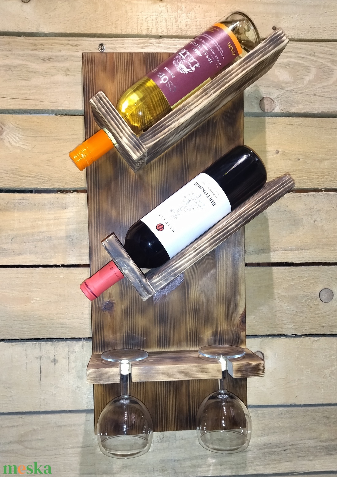 Fali bortartó - otthon & életmód - konyhafelszerelés, tálalás - tálalás - bortartó - Meska.hu