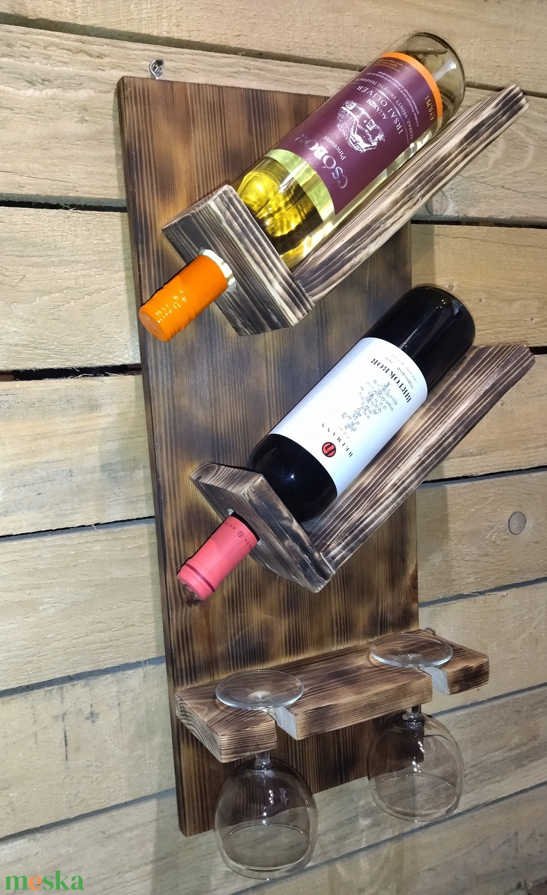 Fali bortartó - otthon & életmód - konyhafelszerelés, tálalás - tálalás - bortartó - Meska.hu