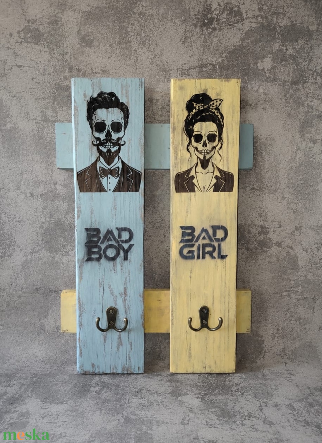 BAD BOY/GIRL fali fogas  - otthon & életmód - bútor - fogas - Meska.hu