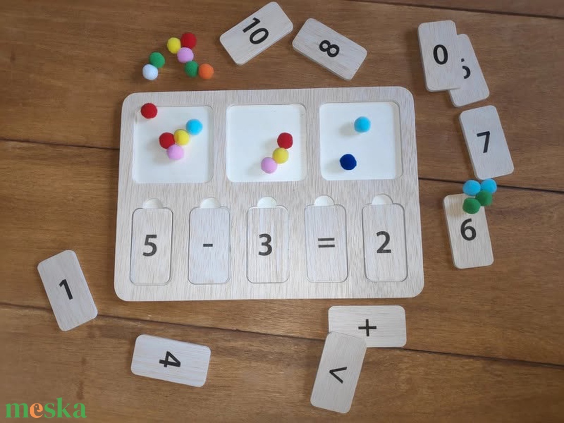 Montessori matematikai számoló- és műveleti tábla 1�20-ig - játék & sport - készségfejlesztő és logikai játék - oktató játékok - Meska.hu