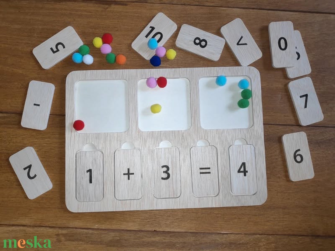 Montessori matematikai számoló- és műveleti tábla 1�20-ig - játék & sport - készségfejlesztő és logikai játék - oktató játékok - Meska.hu