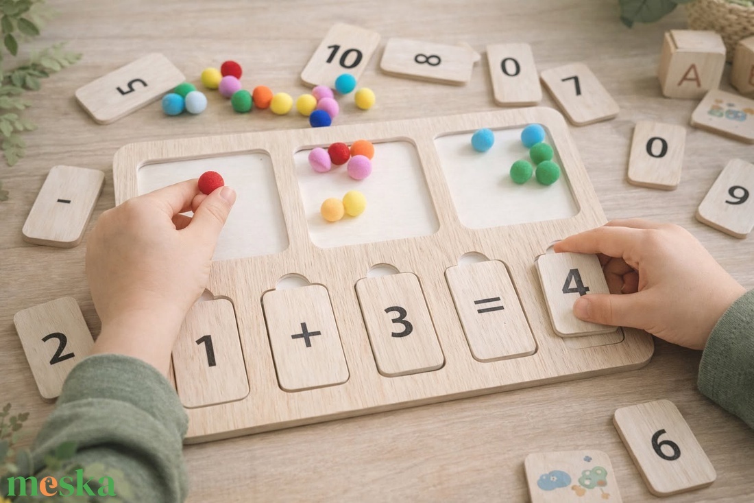 Montessori matematikai számoló- és műveleti tábla 1�20-ig - játék & sport - készségfejlesztő és logikai játék - oktató játékok - Meska.hu