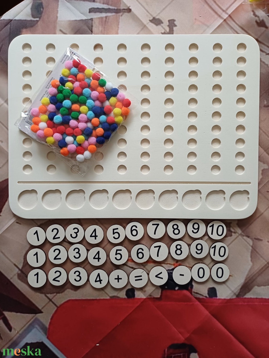 Montessori számoló- és matematikai tábla gyerekeknek � összeadás, kivonás, számfogalom játékosan   - baba - mama - baba játékok - waldorf játékok - Meska.hu
