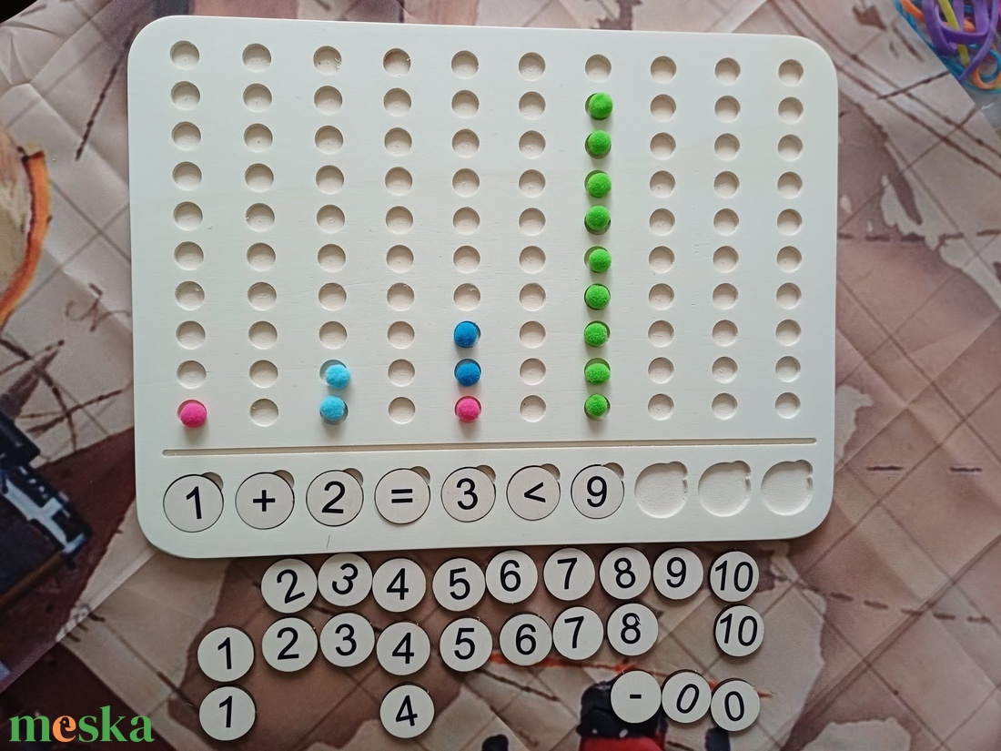 Montessori számoló- és matematikai tábla gyerekeknek � összeadás, kivonás, számfogalom játékosan   - baba - mama - baba játékok - waldorf játékok - Meska.hu