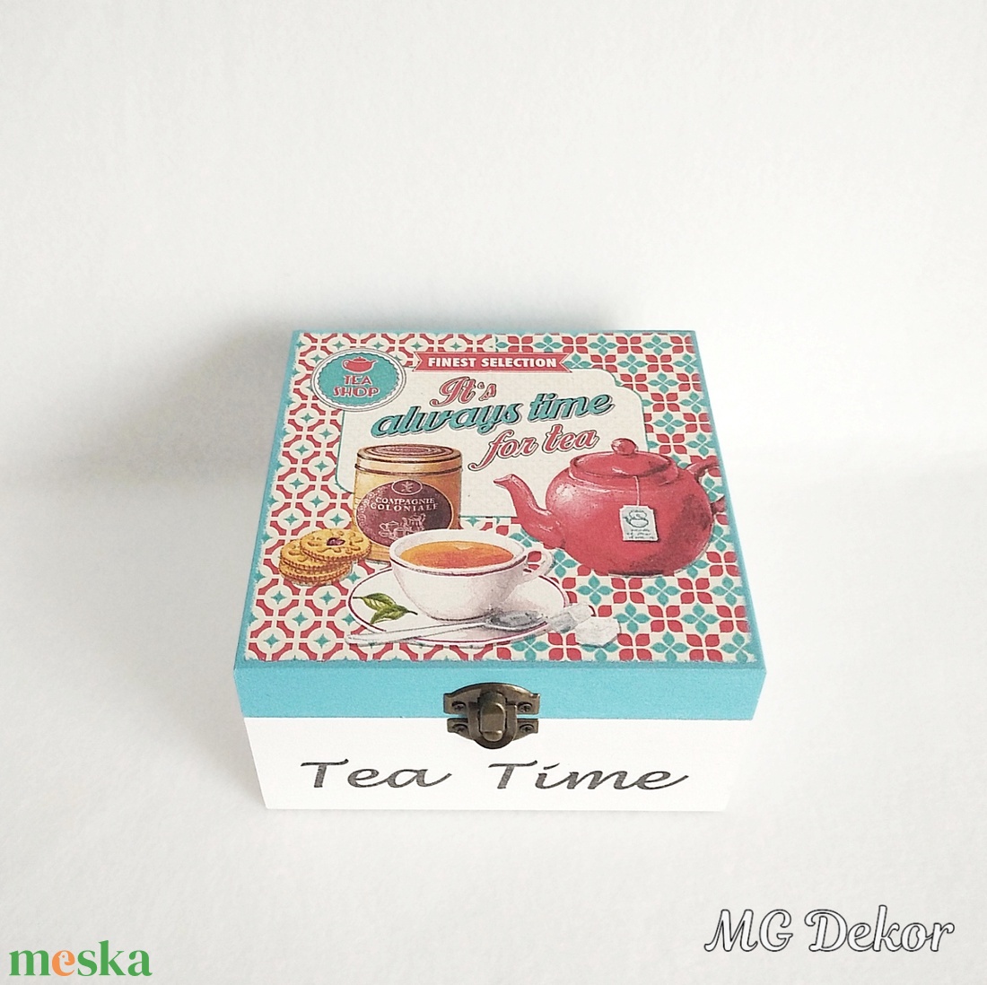 Teásdoboz 4 rekesszel - Kannás kék - otthon & életmód - konyhafelszerelés, tálalás - konyhai tárolás - tea & kávé tárolás - Meska.hu Teásdoboz 4 rekesszel - Kannás kék - otthon & életmód - konyhafelszerelés, tálalás - konyhai tárolás - tea & kávé tárolás - Meska.hu