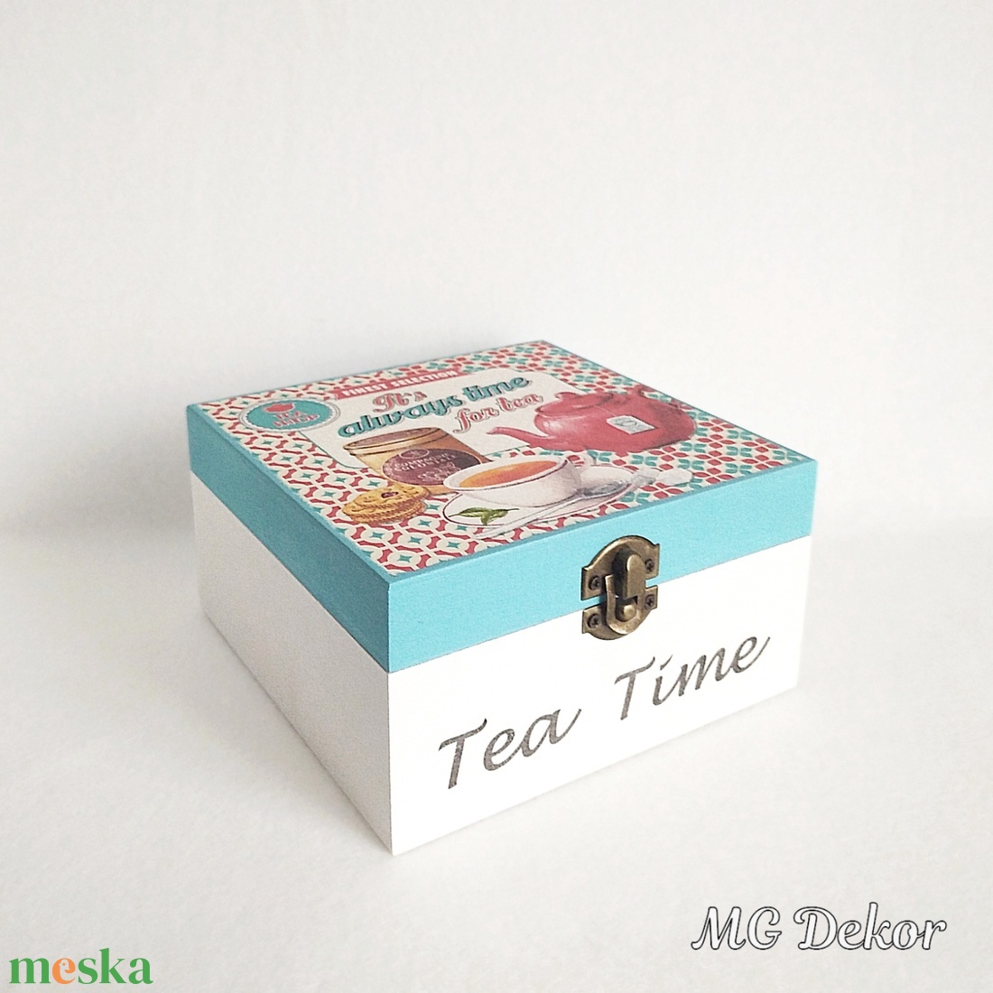 Teásdoboz 4 rekesszel - Kannás kék - otthon & életmód - konyhafelszerelés, tálalás - konyhai tárolás - tea & kávé tárolás - Meska.hu Teásdoboz 4 rekesszel - Kannás kék - otthon & életmód - konyhafelszerelés, tálalás - konyhai tárolás - tea & kávé tárolás - Meska.hu