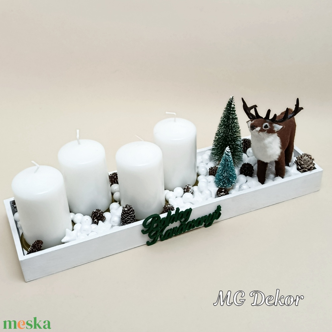 Adventi asztaldísz szarvassal - karácsony - adventi díszek - adventi asztaldísz - Meska.hu Adventi asztaldísz szarvassal - karácsony - adventi díszek - adventi asztaldísz - Meska.hu