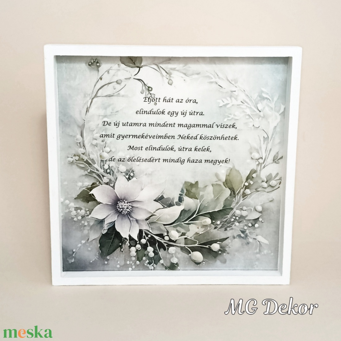 Szülőköszöntő képkeret lila virággal - esküvő - emlék & ajándék - szülőköszöntő ajándék - Meska.hu