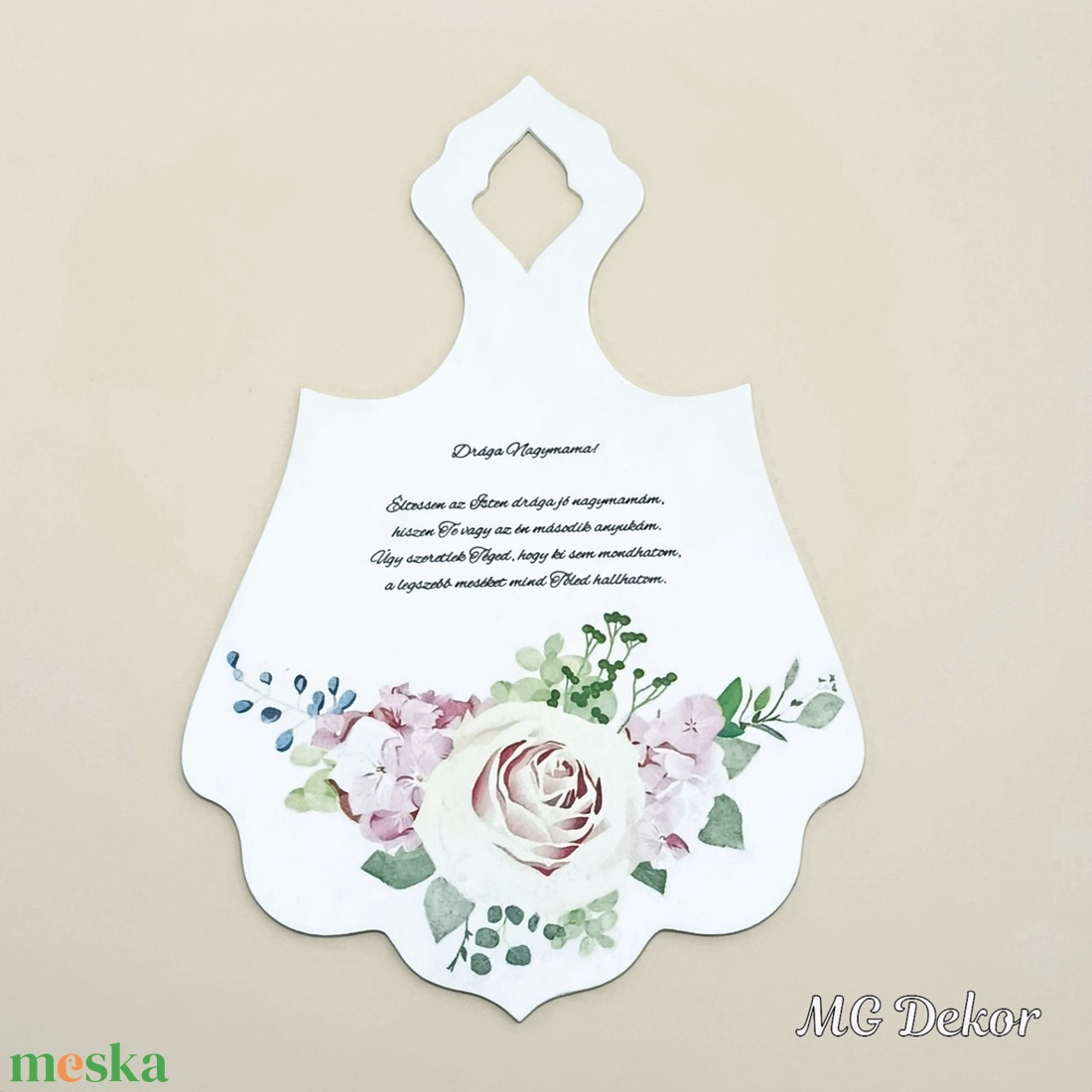 Nagymama köszöntő vágódeszka - otthon & életmód - konyhafelszerelés, tálalás - konyhai dekoráció - konyhai dísz - Meska.hu