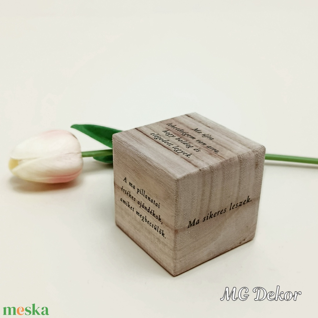Pozitív gondolatok fakocka - otthon & életmód - dekoráció - dísztárgy - Meska.hu