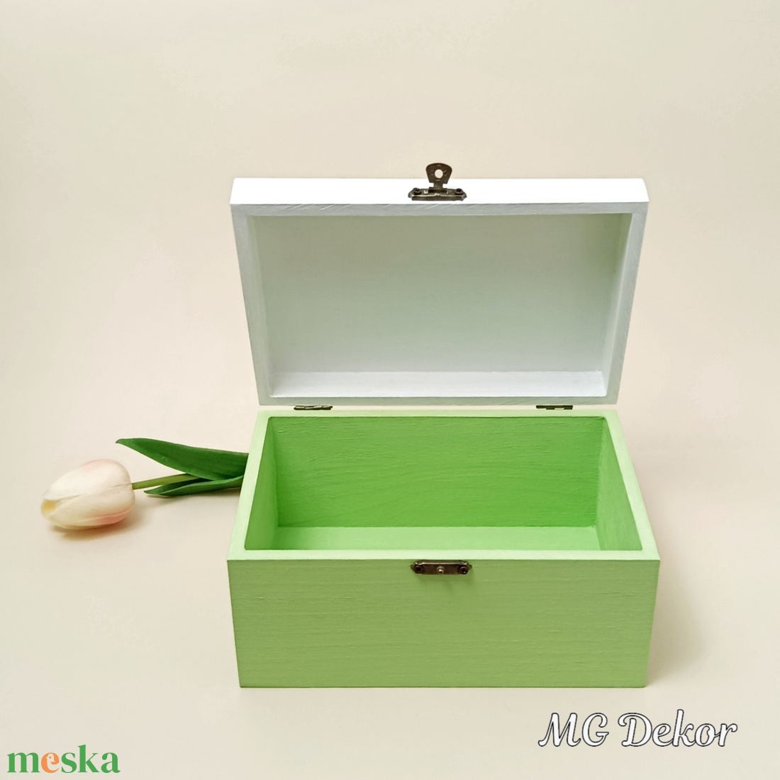 Emlékgyűjtő doboz - zöld  - otthon & életmód - babaszoba, gyerekszoba - babaszoba dekoráció - Meska.hu