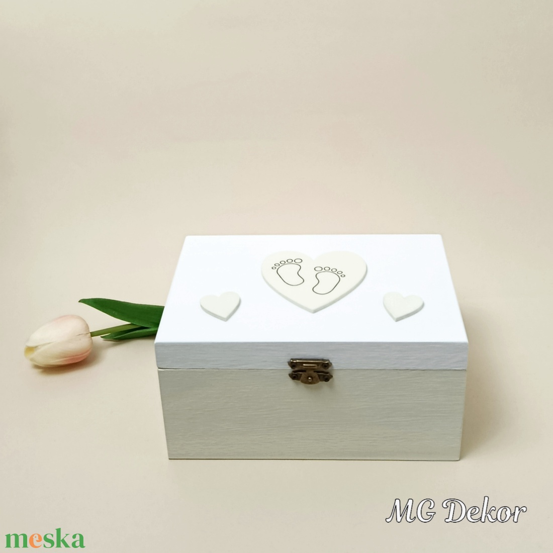 Emlékgyűjtő doboz - sárga  - otthon & életmód - babaszoba, gyerekszoba - babaszoba dekoráció - Meska.hu