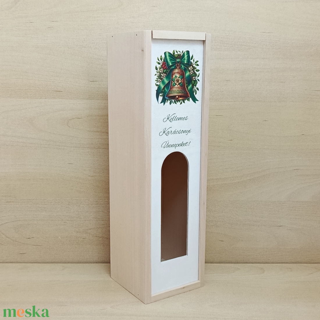 Karácsonyi bortartó - egyedi ajándék nőknek, férfiaknak zöld - otthon & életmód - konyhafelszerelés, tálalás - tálalás - bortartó - Meska.hu