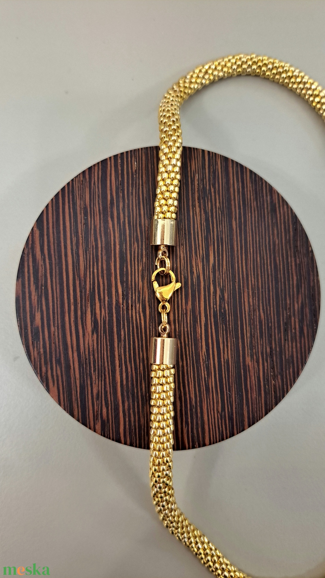 Horgolt arany színű lánc - ékszer - nyaklánc - medál nélküli nyaklánc - Meska.hu Horgolt arany színű lánc - ékszer - nyaklánc - medál nélküli nyaklánc - Meska.hu