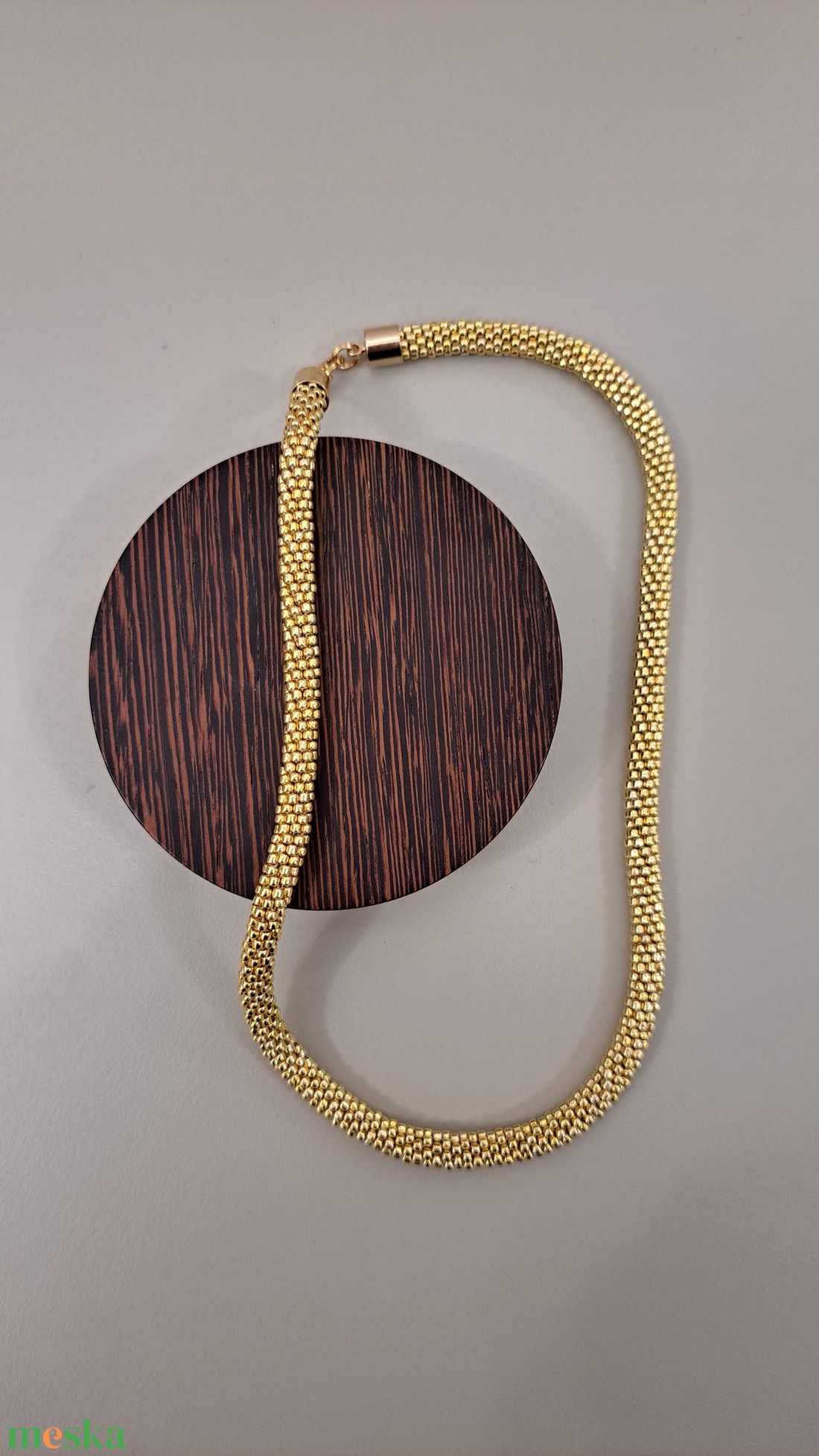 Horgolt arany színű lánc - ékszer - nyaklánc - medál nélküli nyaklánc - Meska.hu Horgolt arany színű lánc - ékszer - nyaklánc - medál nélküli nyaklánc - Meska.hu