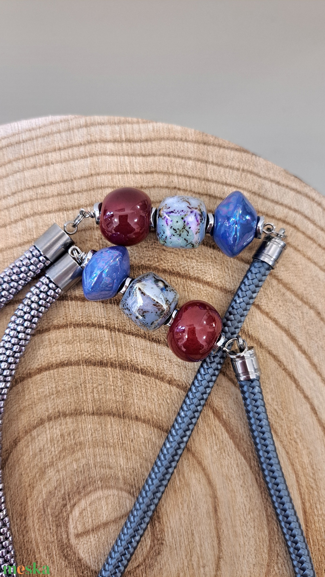 Hosszú horgolt lánc,halványlila - ékszer - nyaklánc - hosszú nyaklánc - Meska.hu