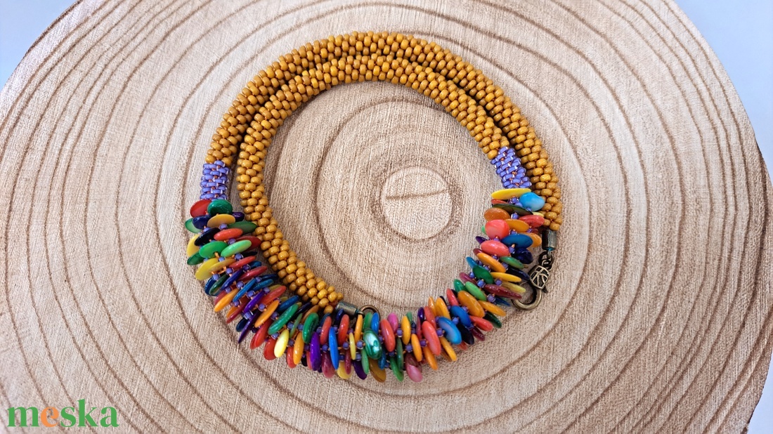Szines kagylók tánca - ékszer - nyaklánc - medál nélküli nyaklánc - Meska.hu