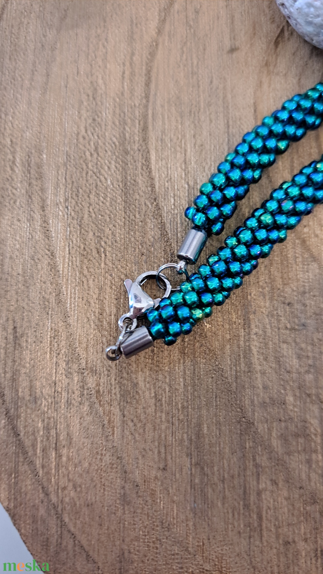 Malachit lánc - ékszer - nyaklánc - medál nélküli nyaklánc - Meska.hu