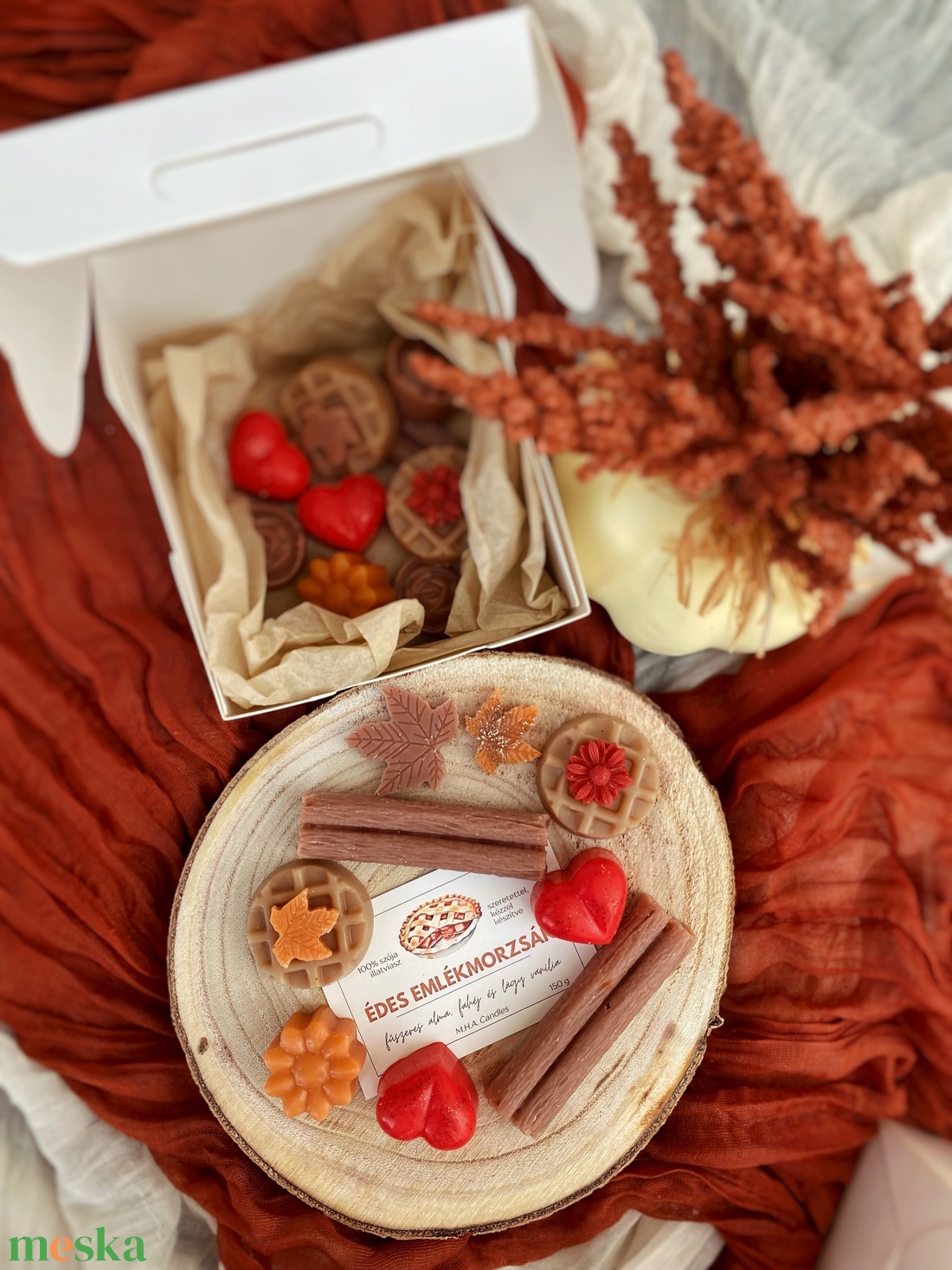 Forró almáspite illatú illatviasz (szójaviaszból) - otthon & életmód - gyertya, illat, aroma - illatviasz - Meska.hu