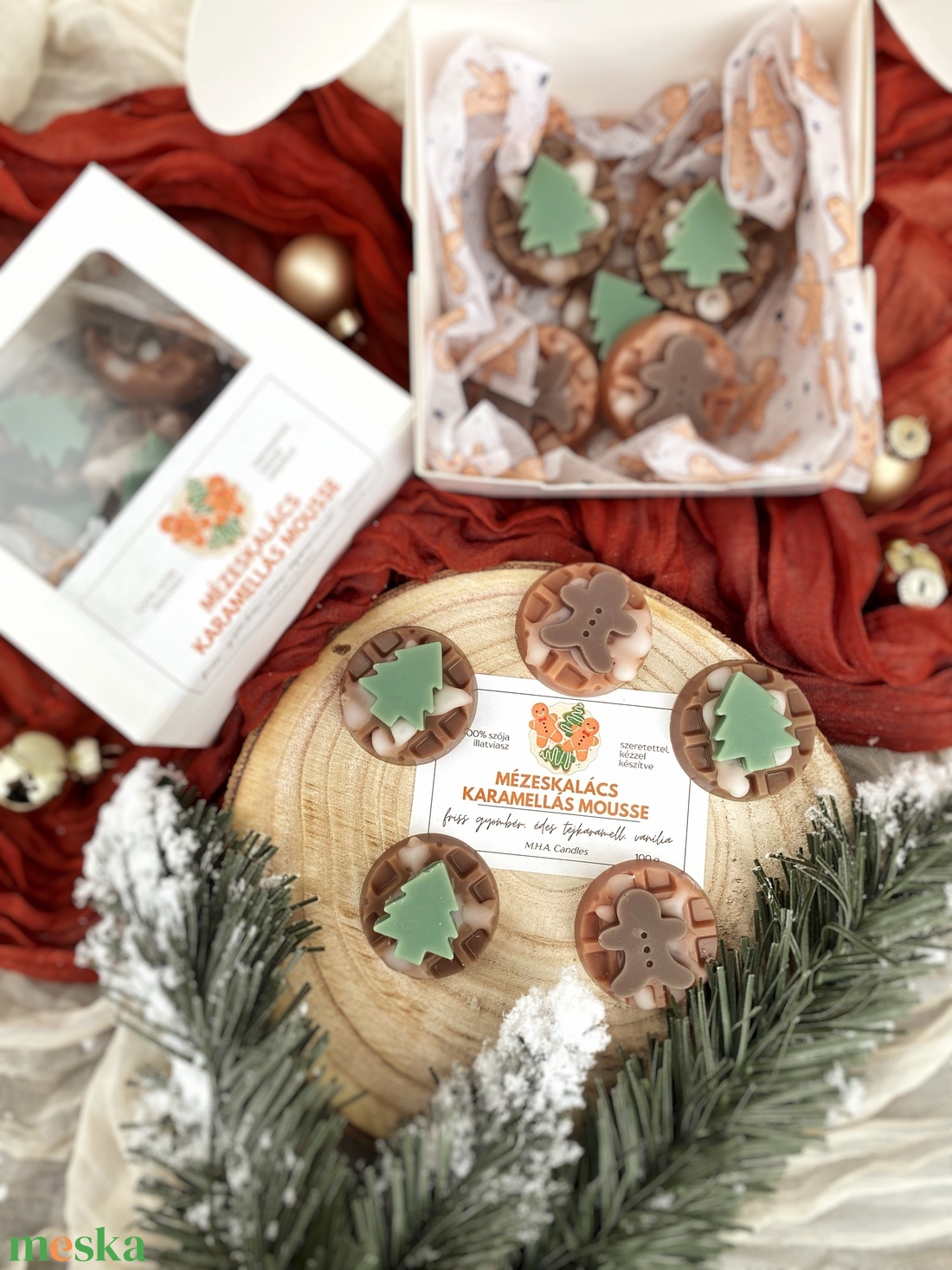 Mézeskalács karamellás mousse illatú illatviasz (szójaviaszból) 100g - otthon & életmód - gyertya, illat, aroma - illatviasz - Meska.hu