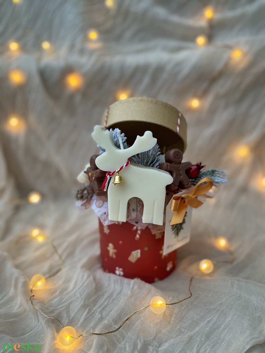 Szarvasos gyertyabox illatviasszal (szójaviaszból) - otthon & életmód - gyertya, illat, aroma - gyertya - Meska.hu