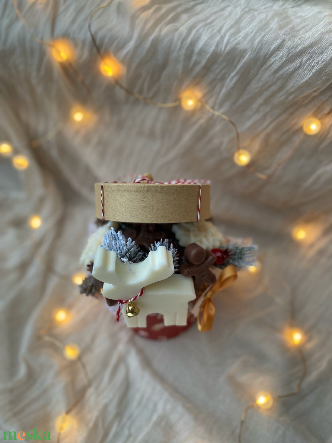 Szarvasos gyertyabox illatviasszal (szójaviaszból) - otthon & életmód - gyertya, illat, aroma - gyertya - Meska.hu