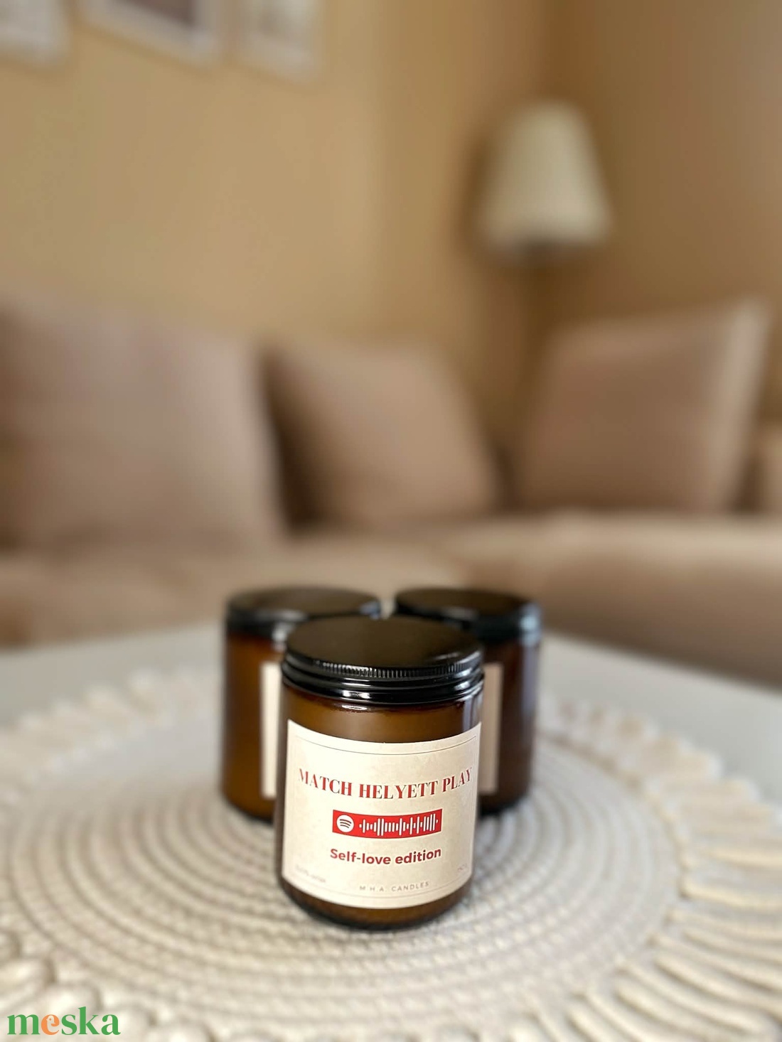 Self-love, személyre szabható Spotify gyertya (szójaviaszból) � Randimentes estékhez, kedvenc dallal - otthon & életmód - gyertya, illat, aroma - gyertya - Meska.hu
