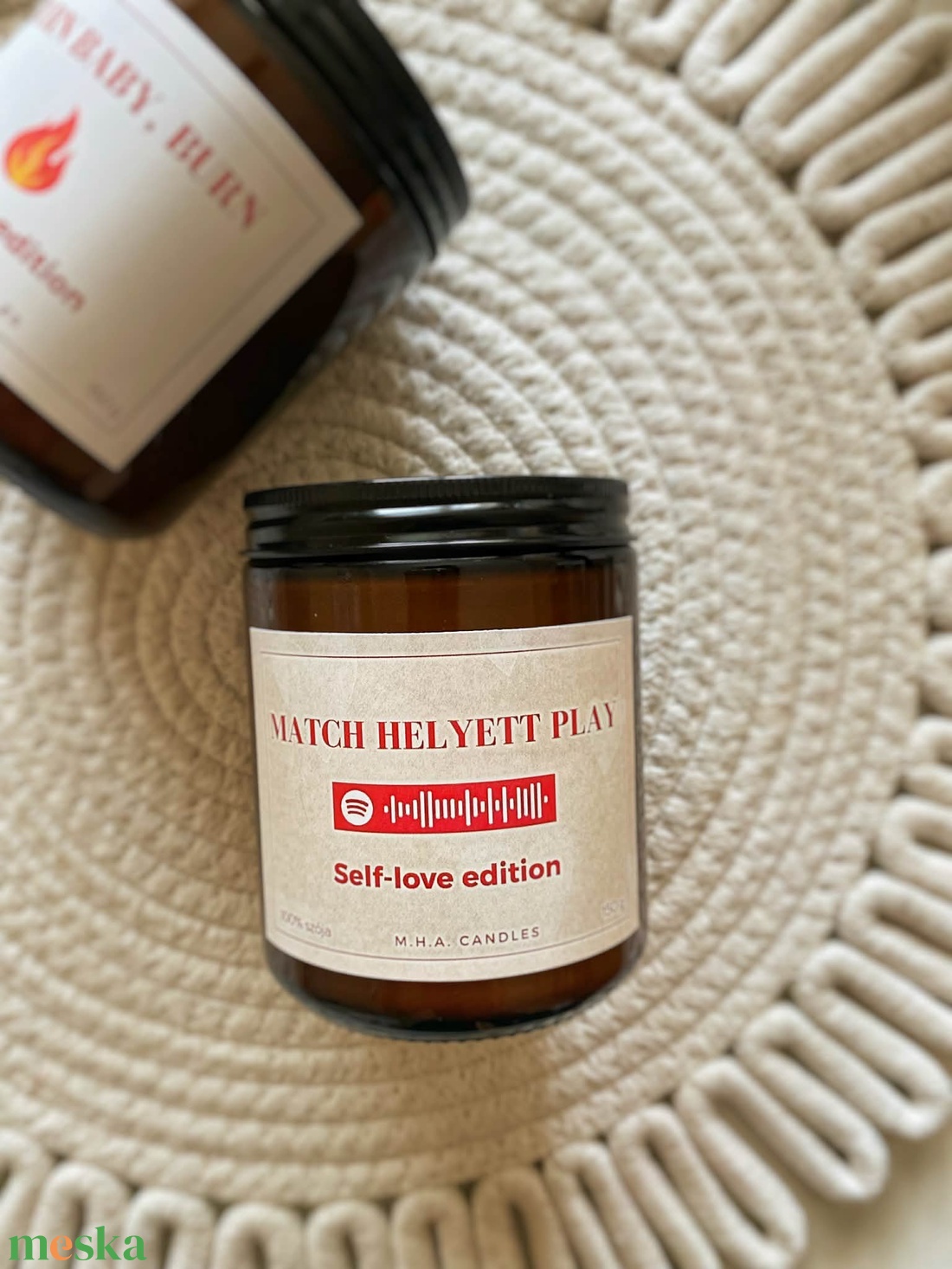 Self-love, személyre szabható Spotify gyertya (szójaviaszból) � Randimentes estékhez, kedvenc dallal - otthon & életmód - gyertya, illat, aroma - gyertya - Meska.hu
