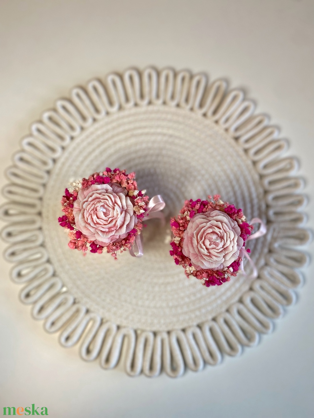 Gyertya virágbox (szójagyertyából) szülőköszöntő/tanúfelkérő és koszorúslányfelkérő - kézműves ajándék - otthon & életmód - gyertya, illat, aroma - gyertya - Meska.hu