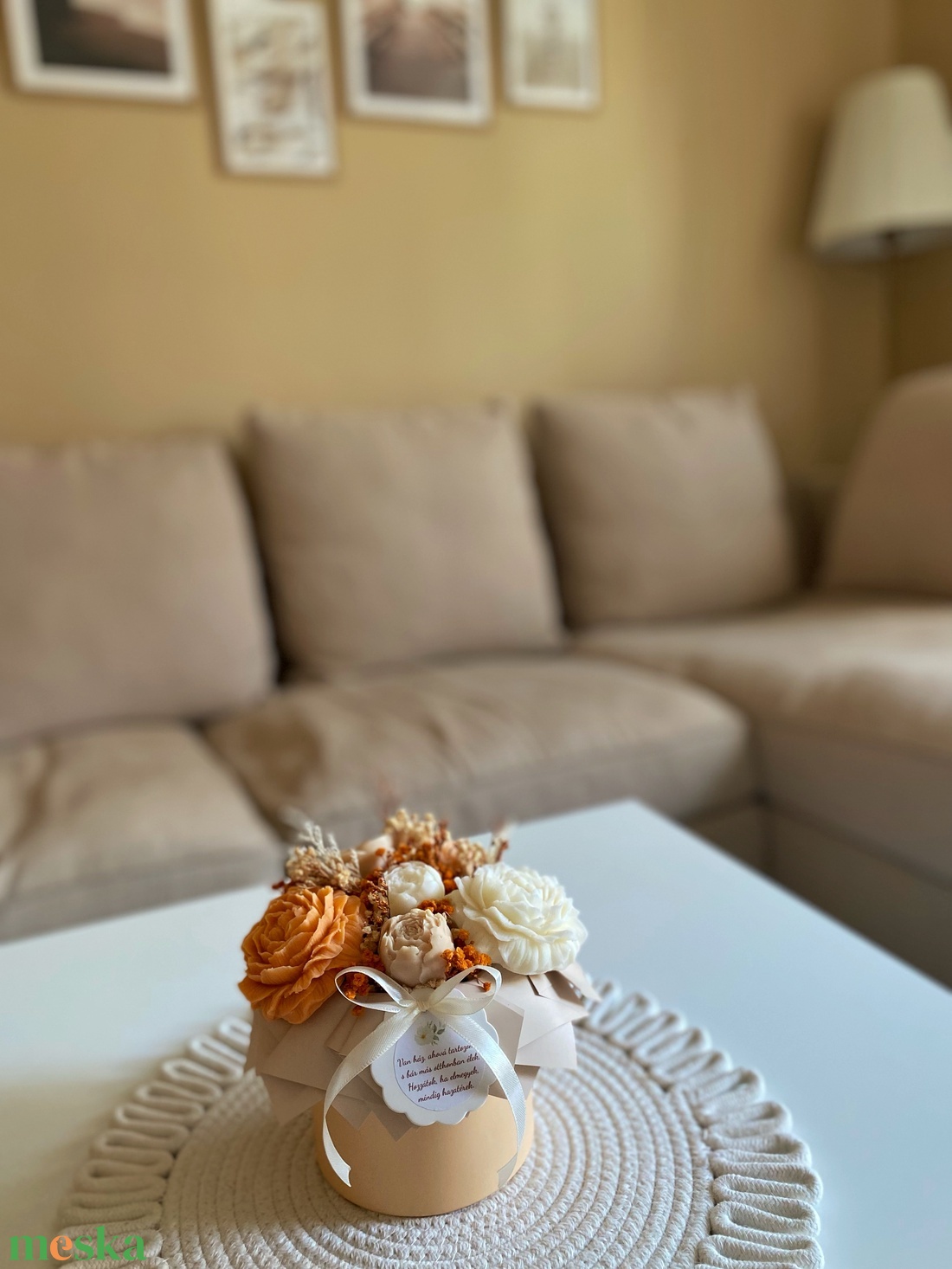 Illatviasz virágbox (szójaviaszból) - Szülőköszöntő ajándék - otthon & életmód - gyertya, illat, aroma - gyertya - Meska.hu